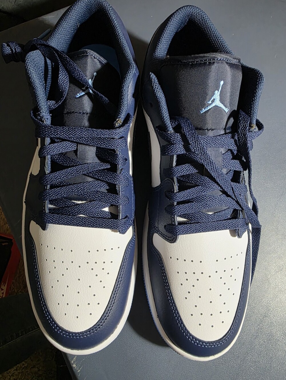 Jordan 1   LowSneakers in Navy and White Size 11.5m.